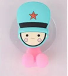 Blue soldier 1 шт. Новое поступление милая мультяшная присоска держатель для зубной щетки Крючки-присоски для ванной комнаты Набор аксессуаров экологически чистые - Цвет: Blue soldier