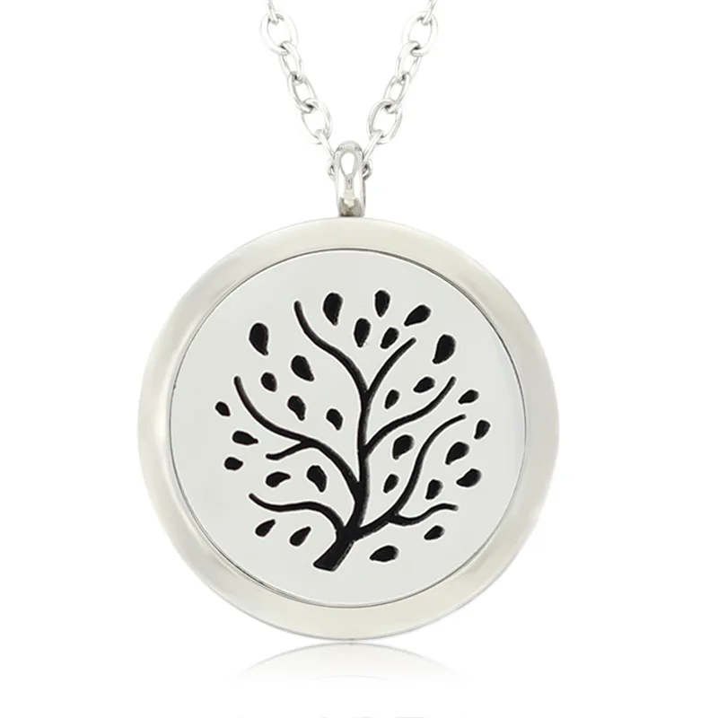 Цепь в качестве подарка! Магнитная подвеска-медальон с запахотерапевтическим локтем 316L из нержавеющей стали на шею с диффузором ароматического масла.