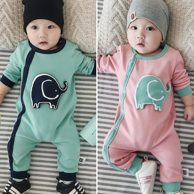 Lemonmiyu/хлопковые детские комбинезоны с рисунками животных два цвета одежда