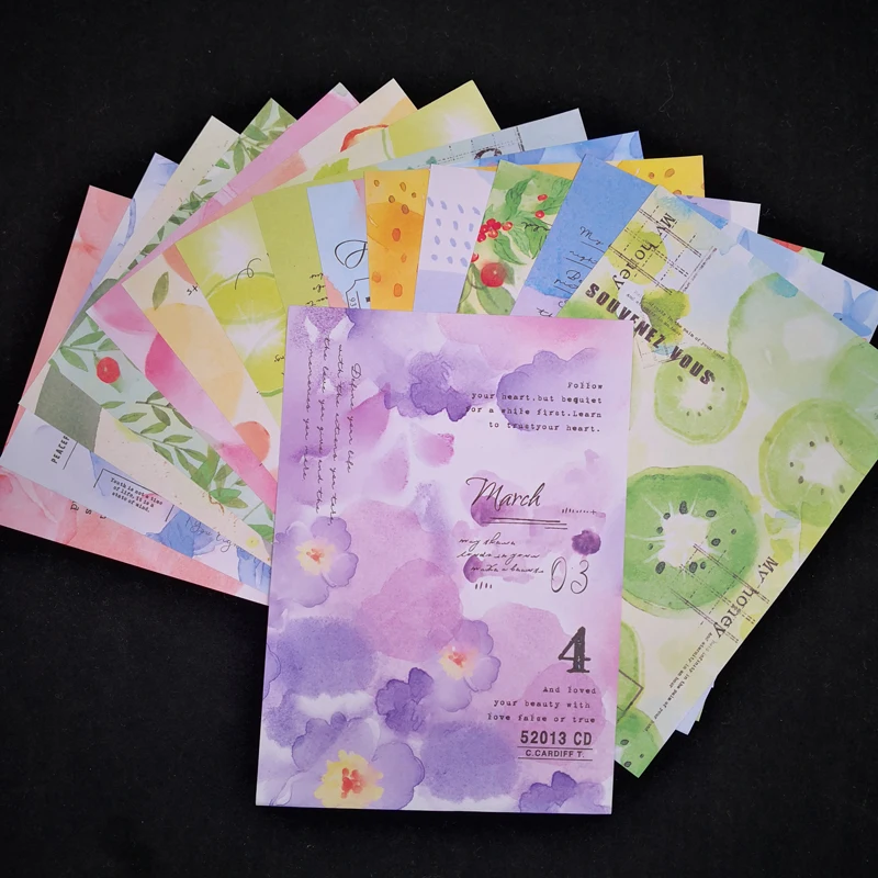 

ZFPARTY Colorful Design Background Paper Stickers for Scrapbooking DIY Projects/Photo Album/Card Making Crafts
