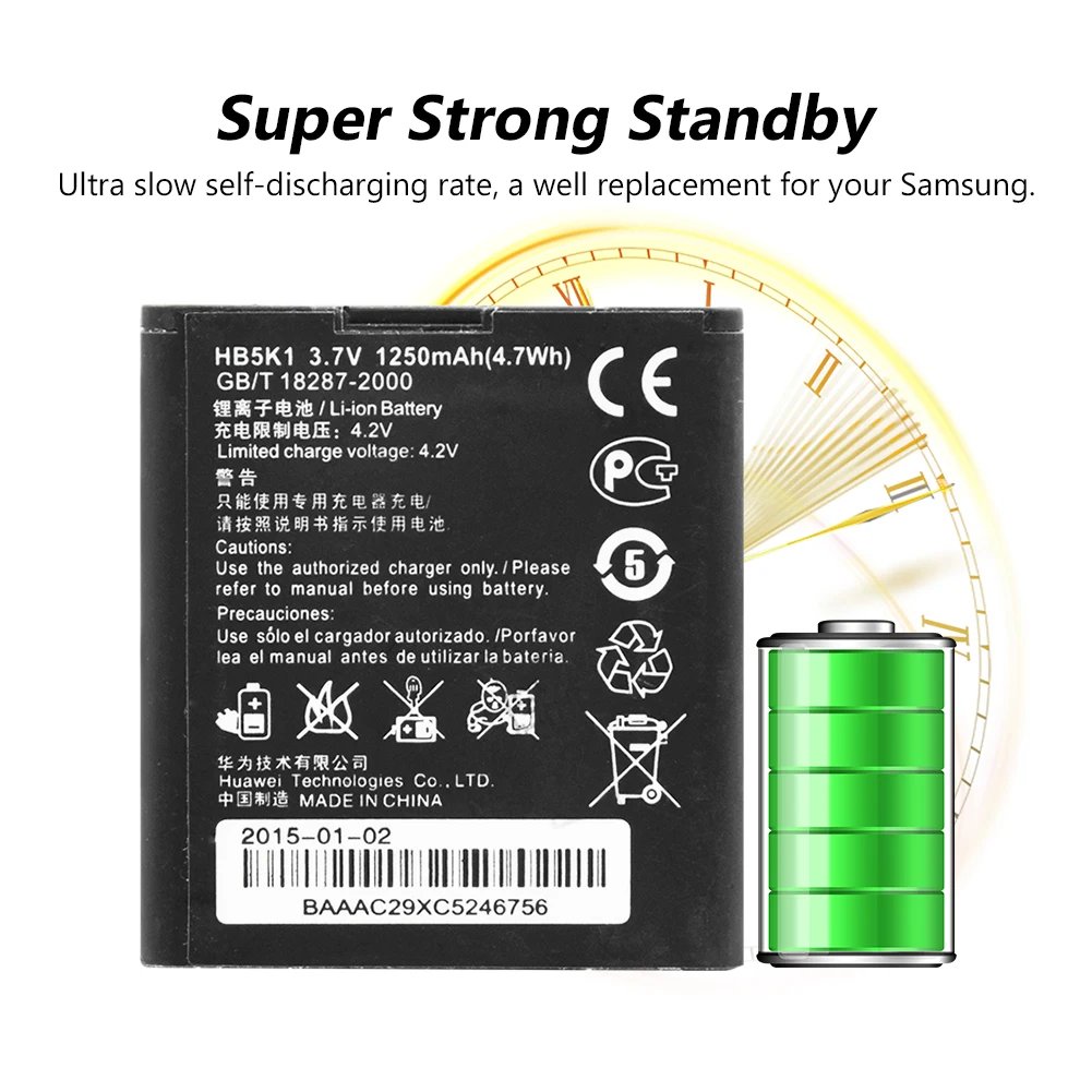 HB5K1 батарея для huawei Ascend ll 2 M865 Sonic U8650 C8650 U8850 U8652 U8651 Lipo Li-Po литий-полимерная аккумуляторная батарея для телефона