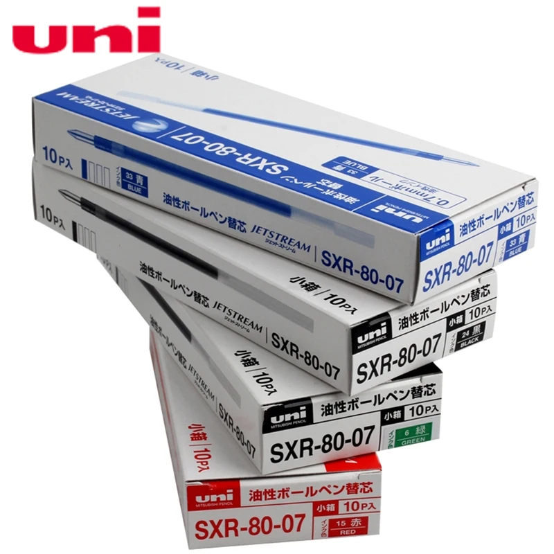 12 шт./лот Mitsubishi Uni SXR-80-07 заправки для MSXE5-1000-07 шариковая ручка 0 7 мм наконечник 4 вида