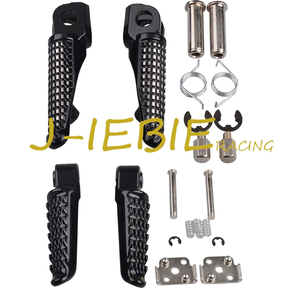 Черные передние и задние подножки для Kawasaki Ninja ZX6R ZX10 ZX9R Z750 Z1000 ZX14 ZZR1200 ZZR1400 GTR1400|for