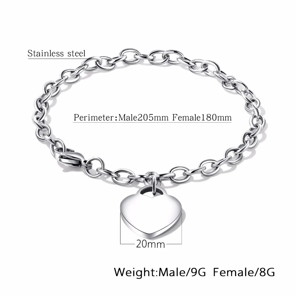 Новый стиль моды любителей ручной цепи Простой Классический titanium стали Любовь