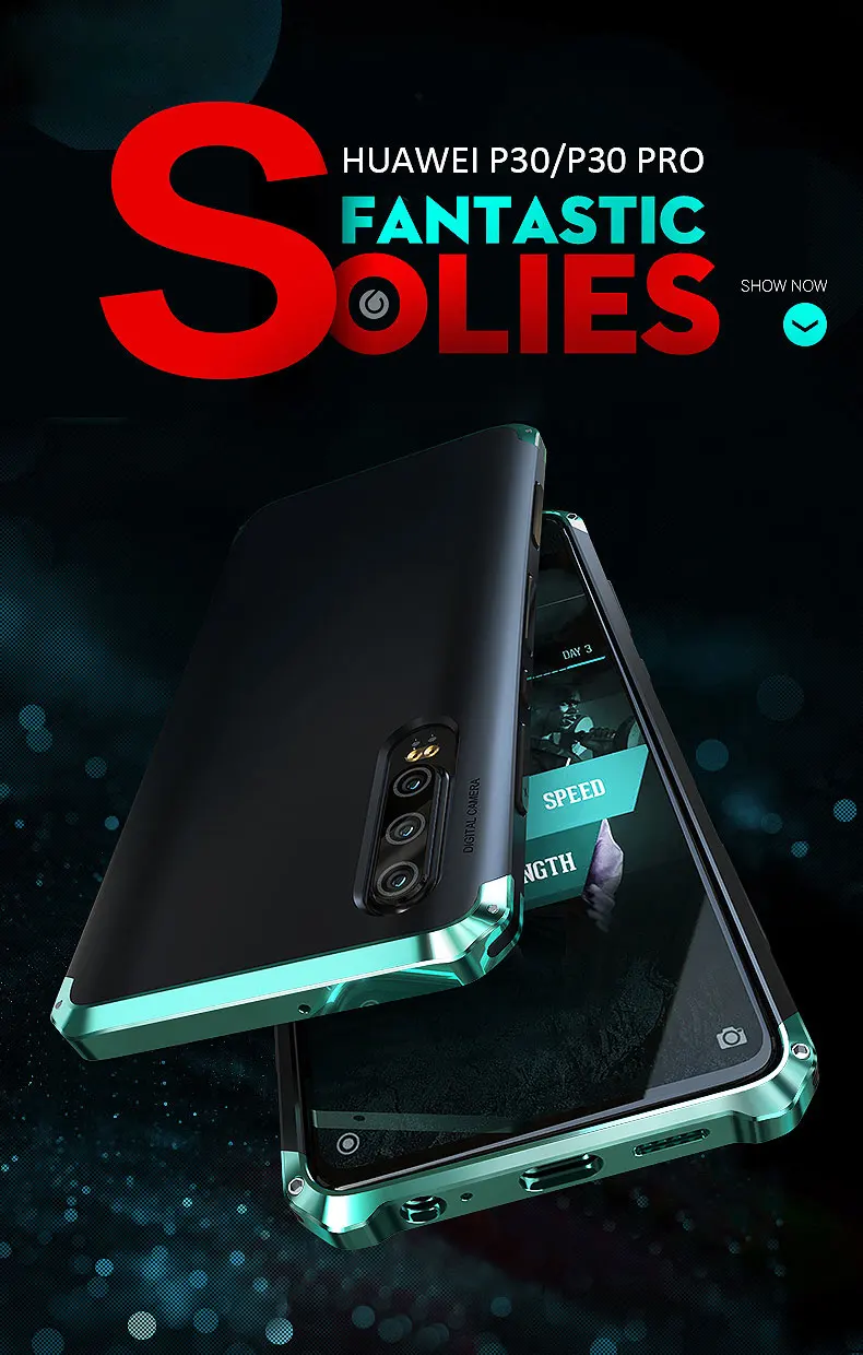 Для huawei P30 Pro Чехол Жесткий ТПУ противоударный Броня металлический бампер чехол для huawei P30pro чехол Роскошные защитные аксессуары 360