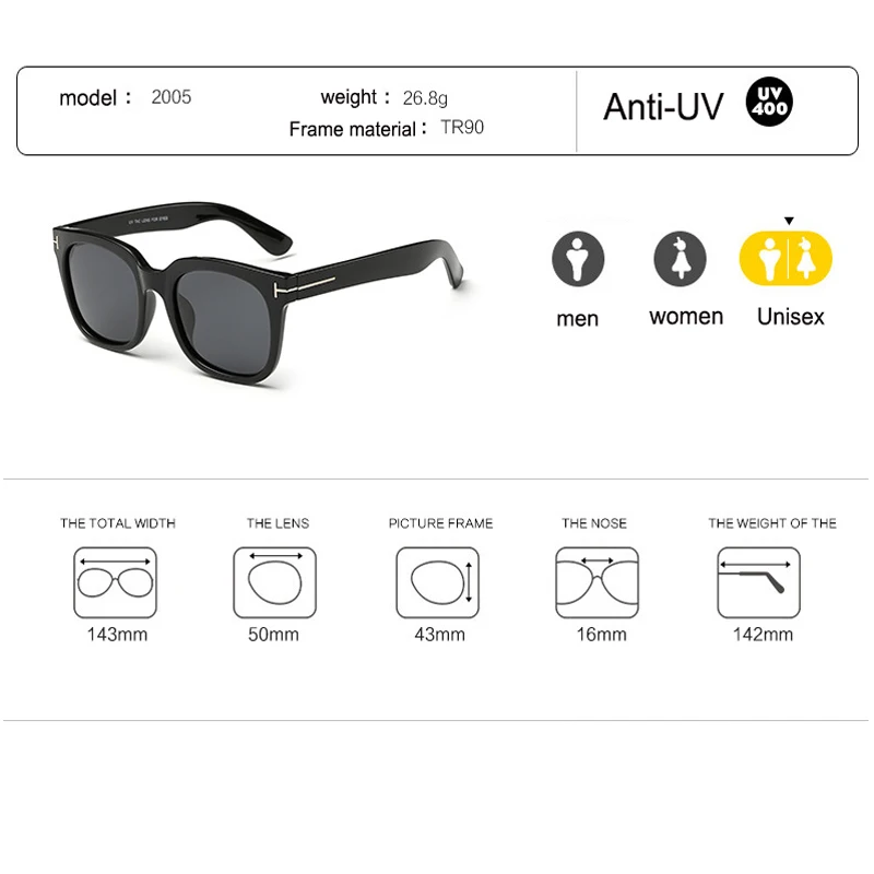 

AOZE 2019 TR90 Black Sunglasses Men HD Polarized Lens Shades Oculos Male UV400 Protection Square Sun Glasses For Men 2005