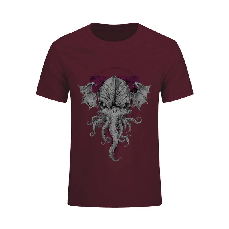 2017 Летняя мужская футболка новая с коротким рукавом Love Craft Cthulhu Мужская Evolution