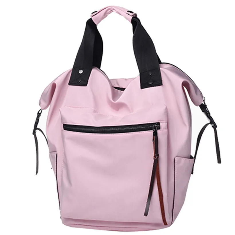 

Casual Nylon Backpack Women Large Capacity School Bag Teenager Mochila Bolsa Solid Color Girls Travel Bags Students 2021 Summer