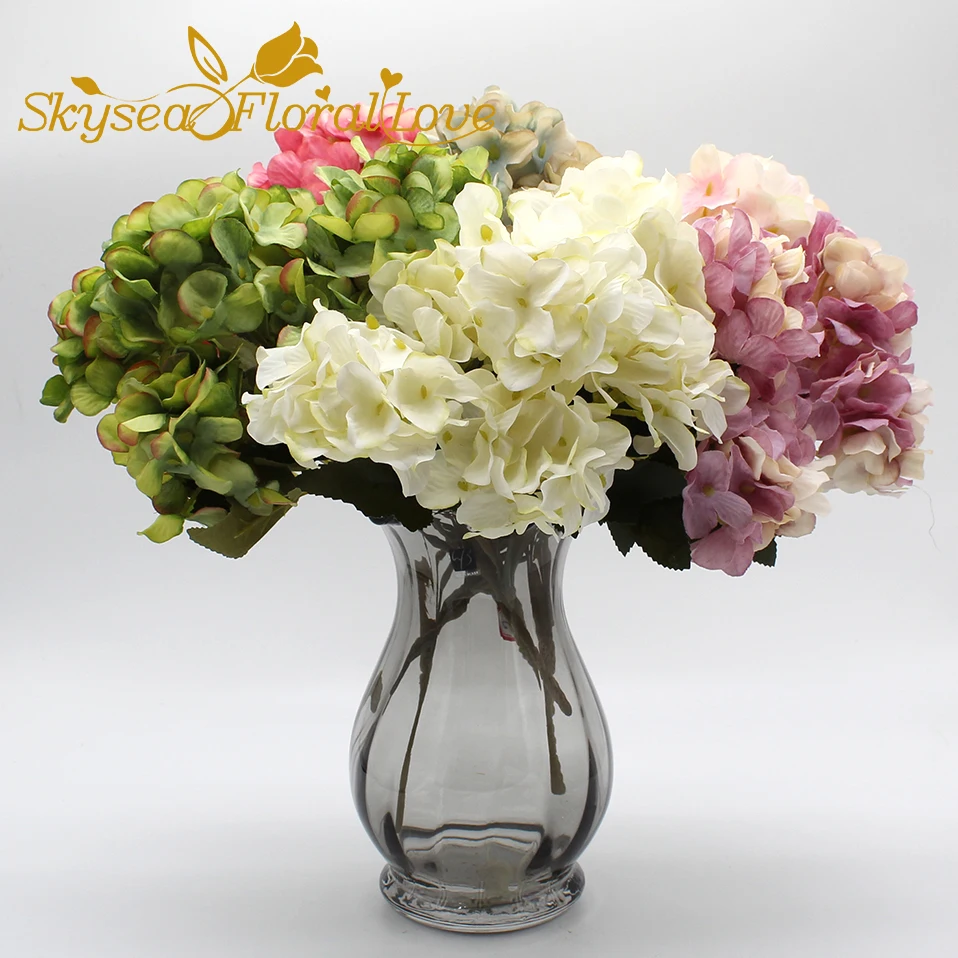 Искусственные цветы шелковая Гортензия искусственные для свадебной вечеринки