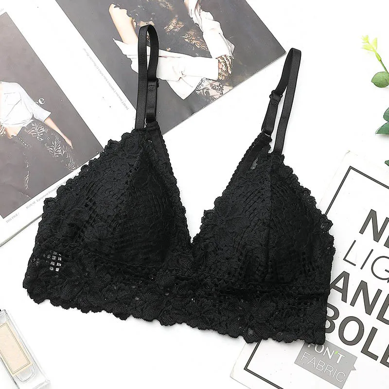 Женское летнее нижнее белье пикантные кружевные топы с V-образным вырезом