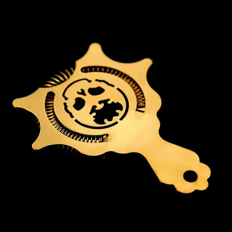 Gold Plated 304 ситечко для коктейлей из нержавеющей стали покрытое медью позолоченное ситечко для бара Новое ситечко для льда инструмент для бара серебро/медь/золото - Цвет: Gold Plated