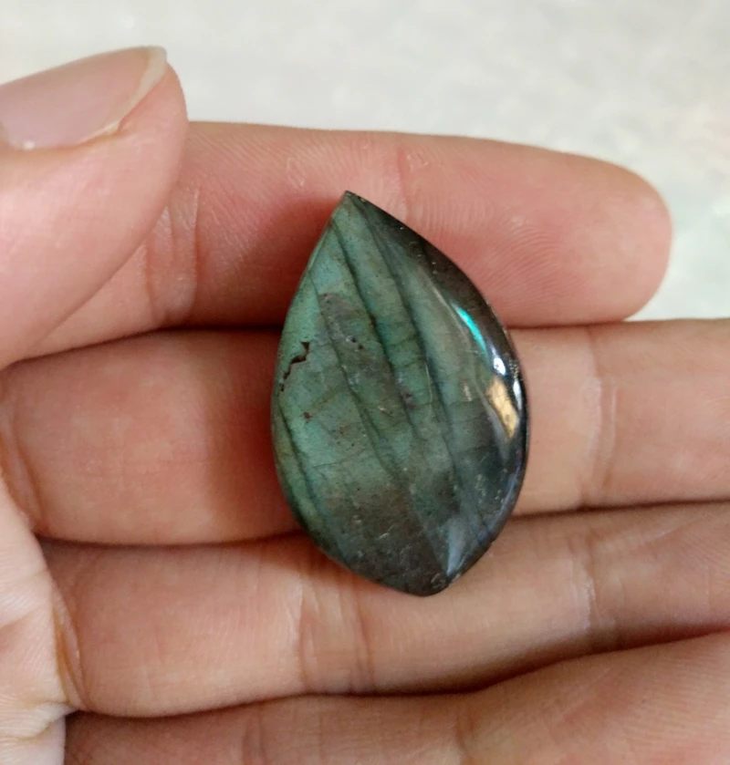 1 шт. подвеска-кабошон неправильной формы яркий блеск лабрадорит размер 30 мм +