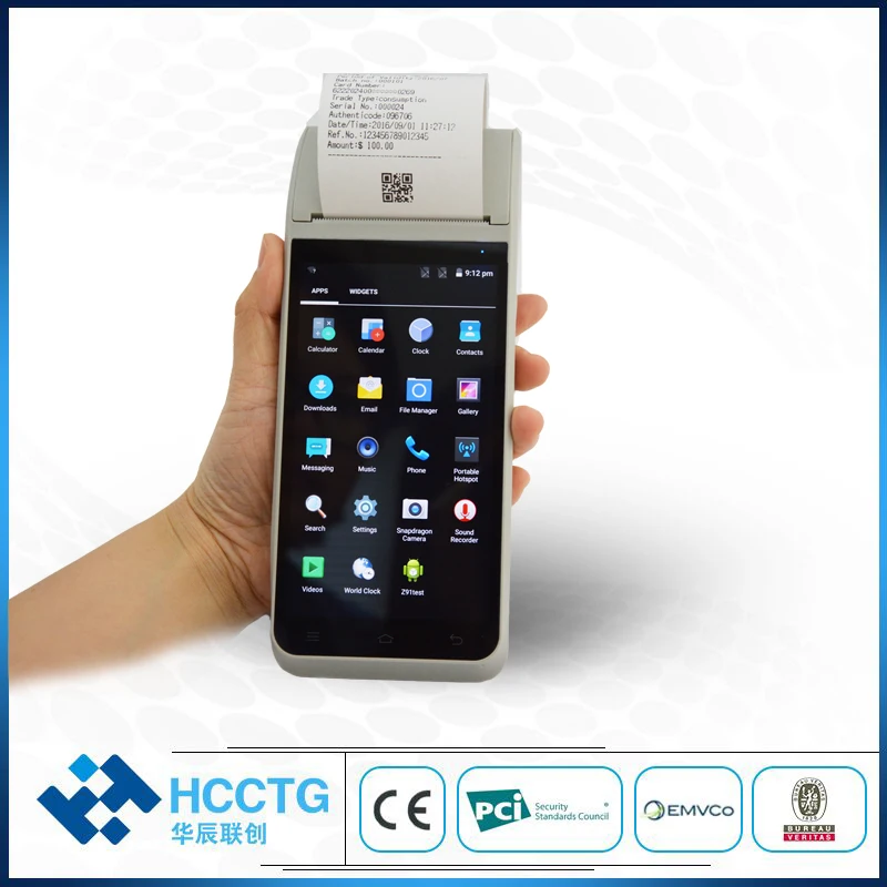 Умный мобильный 4G WiFi беспроводной ручной NFC Android POS терминал HCC Z91|Картридеры| |