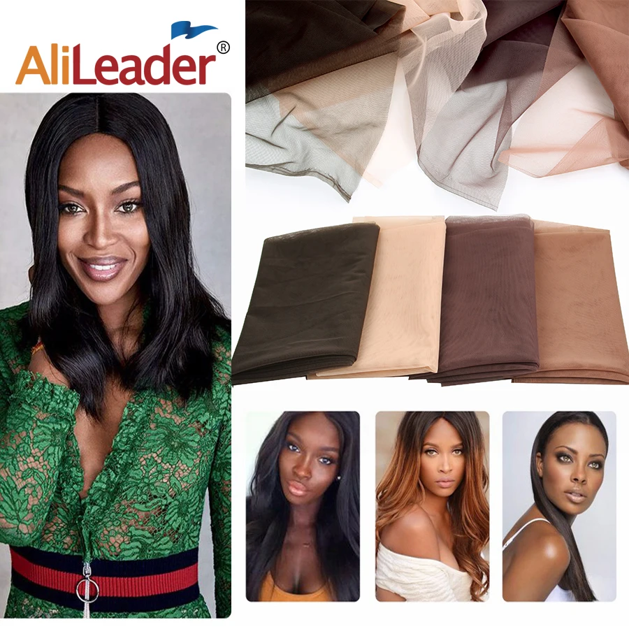 Alileader швейцарский кружевной узор сеть для изготовления парик топ закрытия