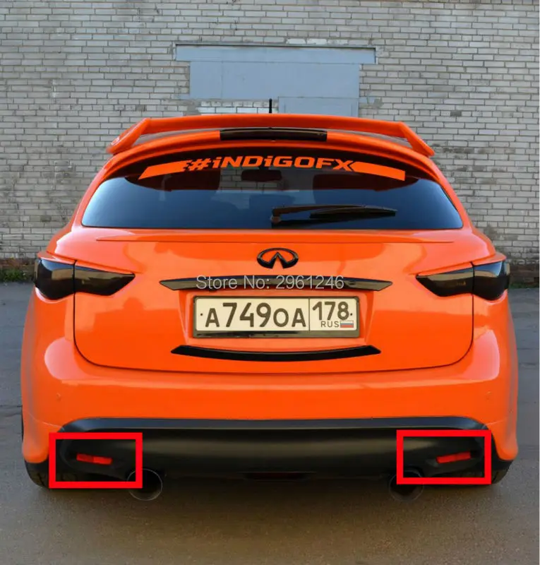 Лидер продаж! Бесплатная доставка светодиодный задний бампер отражатели задние