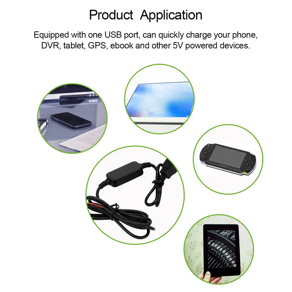 ONEVER Автомобильный USB адаптер конвертер постоянного тока трансформатор