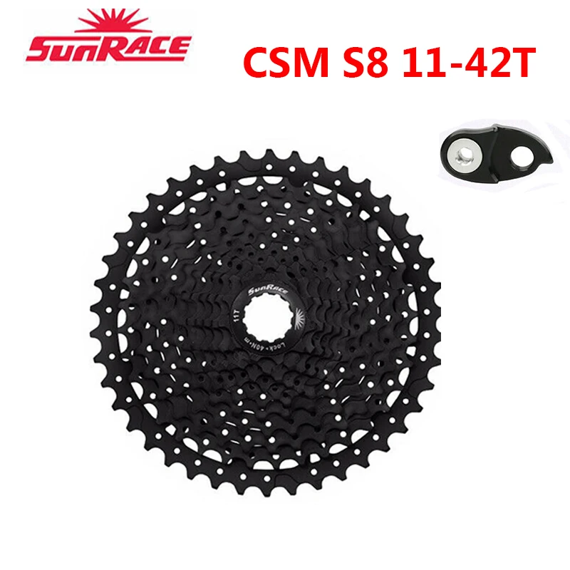 11S-S8-Black-11-42T Sunracing CSMS8 CSMX8 11 скоростей кассета широкое соотношение горный велосипед свободного хода велосипедные карты Тип маховик 11-40T 11-42T 11-46T - Цвет: 11S-S8-Black-11-42T