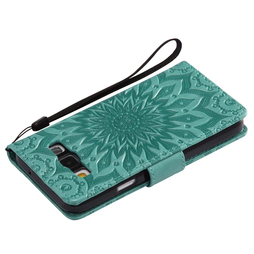 Мода Fundas Флип Подсолнечное бумажник Case для Samsung A3 A3000 A300F + Закаленное Стекло
