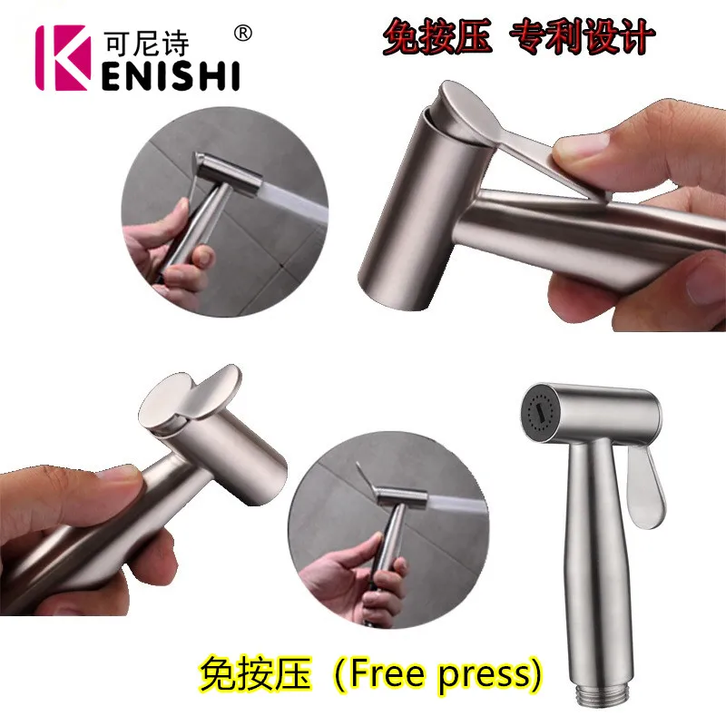 

Stainless Steel Bidet Toilet Jet Set Handheld Hygienic Shower Douchette WC Shower Bidet Sprayer Gun Hand Held Spray Toilet Bidet