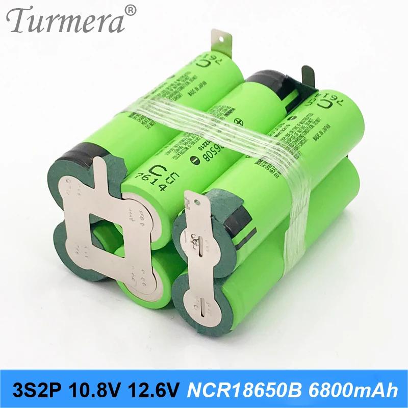 3s2p батарея 18650 пакет ncr18650b 6800 mah 10 8 v 12 6 сварочный припой Аккумулятор для отвертка