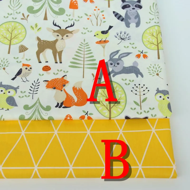 Животные из мультфильмов лиса хлопчатобумажная ткань DIY Швейные кроватки