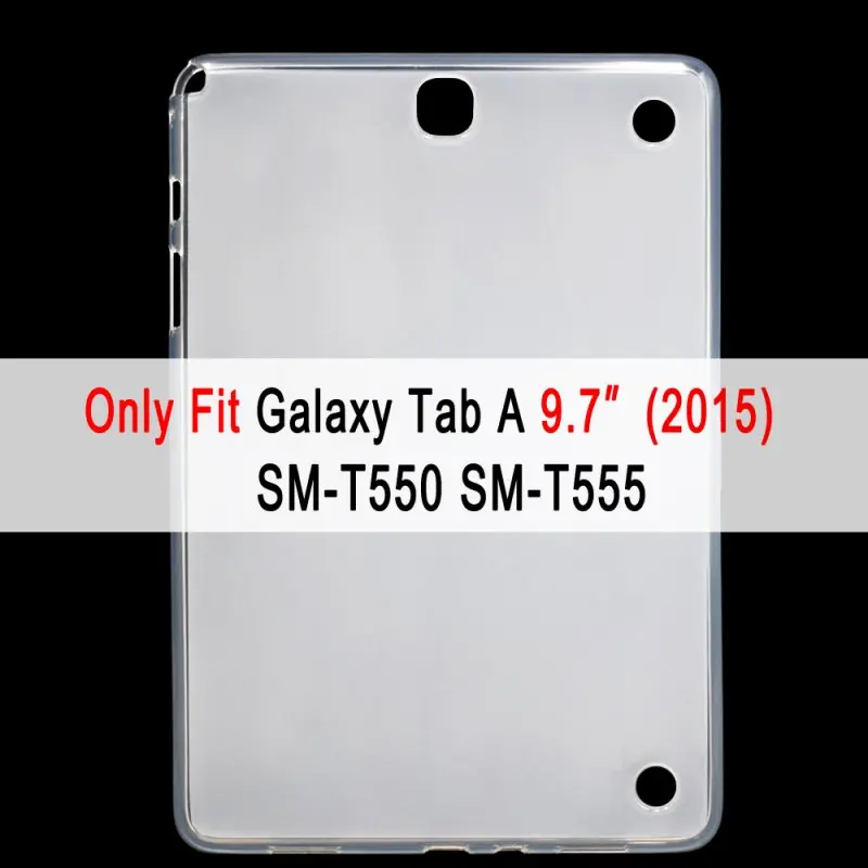 For SM-T550 SM-T555 Мягкий силиконовый чехол для Samsung Galaxy Tab A A6 7,0 8,0 9,7 10,1 10,5 T580 T510 T590 чехол Coque - Цвет: For SM-T550 SM-T555