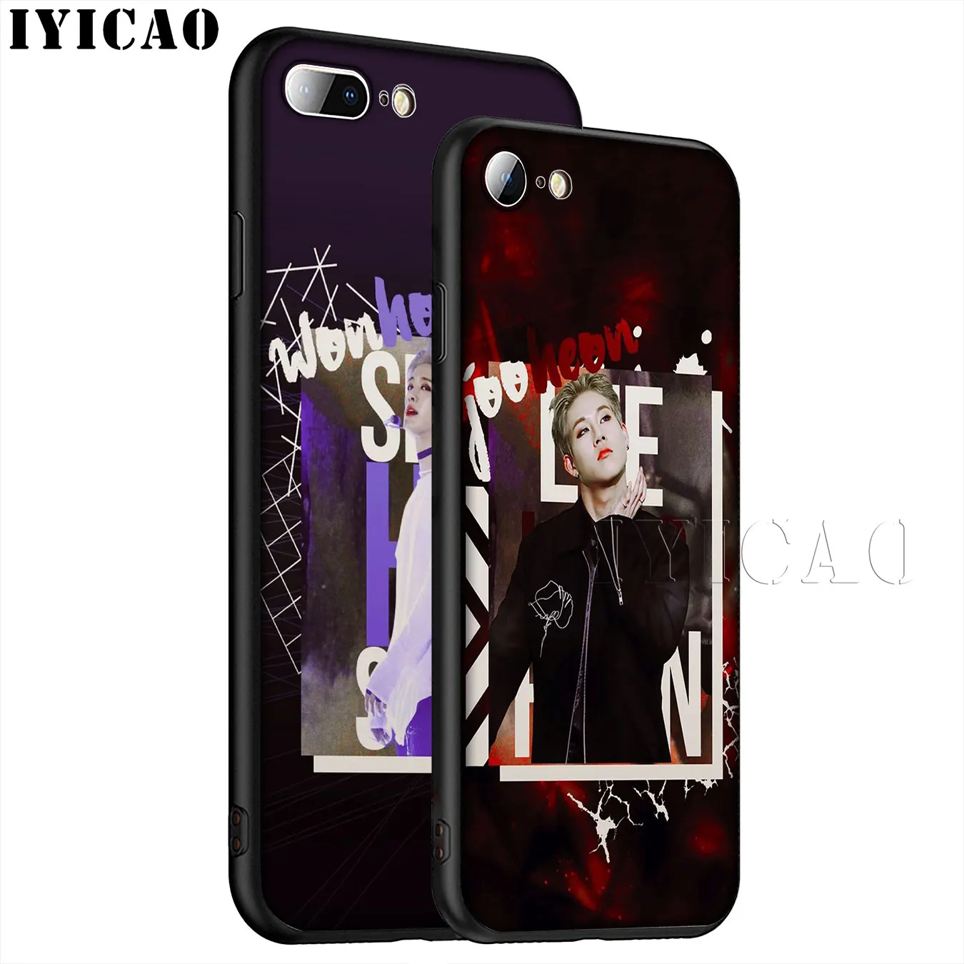 IYICAO Monsta X KPOP Boy Group Best Soft Silicone Phone Case for iPhone XR XS 11 Pro Max 6 6S 7 8 Plus 5 5S SE 10 Black Cover |