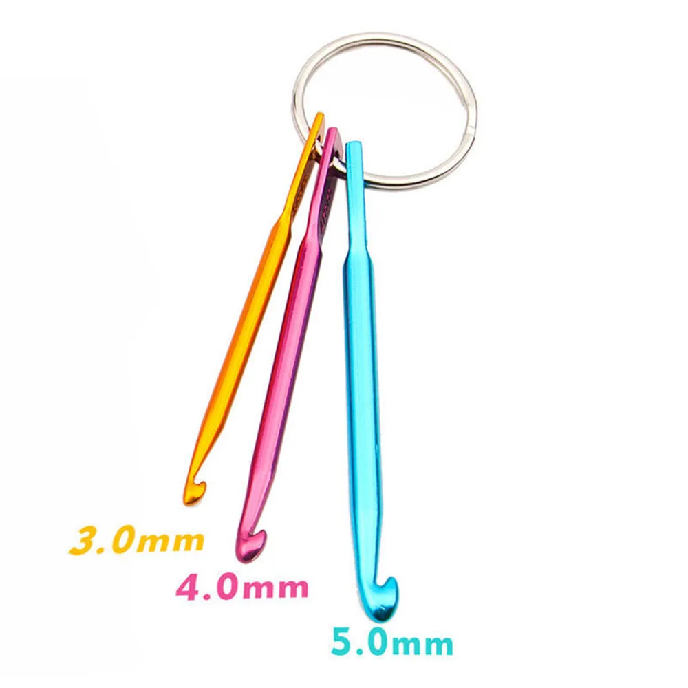 Горячая Распродажа 3 шт./компл. Вязание иголки Крючки красочные Алюминий ручка