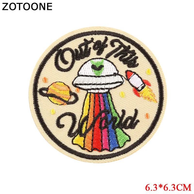12 ZOTOONE инопланетянин Байкер железные нашивки для одежды наклейки аппликация Diy странные вещи Единорог Вышивка патч полосатая одежда - Цвет: 12