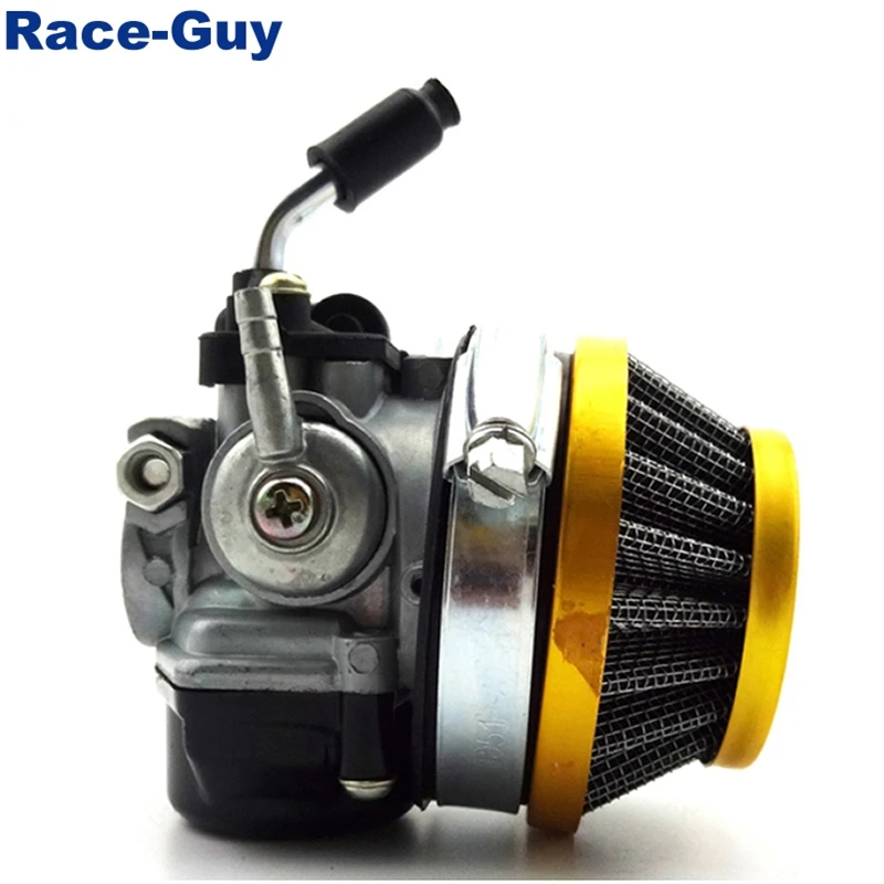 Racing Carburetor Carb + Gold 59mm Air Filter For 2 Stroke 49cc 50cc 60cc 66cc 80cc Engine Gas Motorized Bicycle Push Bike |