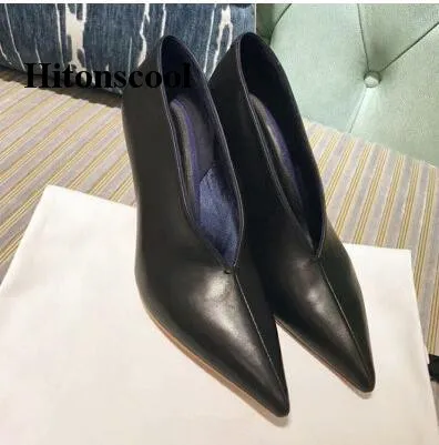 Sapato feminino; коллекция года; туфли на шпильке ручной работы; классические женские туфли на высоком каблуке 6,5 см; пикантные женские туфли из мягкой кожи с v-образным вырезом спереди