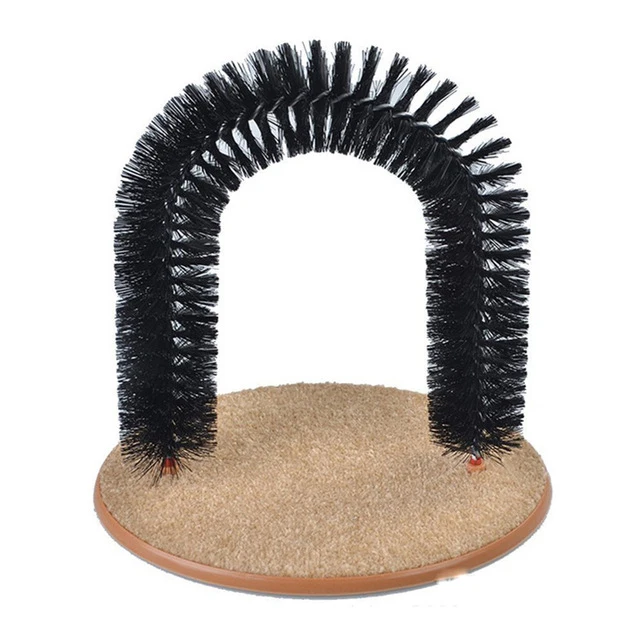 Black SMARTPET щетка для питомцев, расческа для кошек, игрушка, пластиковая щетина для царапин, арка, массажер, самоуход, удаление волос, кошки, скребок, принадлежности - Цвет: Black