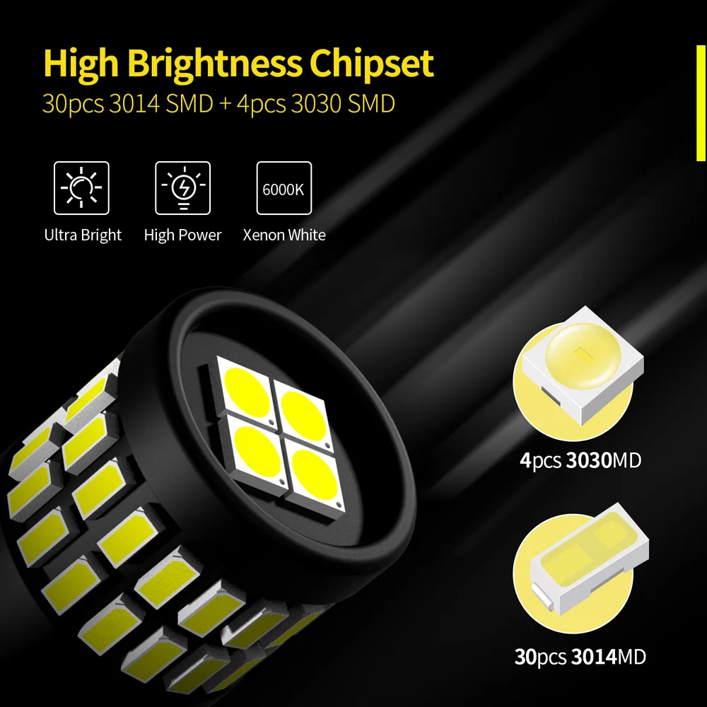 OXILAM 2x W16W T15 LED Canbus безошибочный фонарь заднего хода автомобиля 921 912 Светодиодная