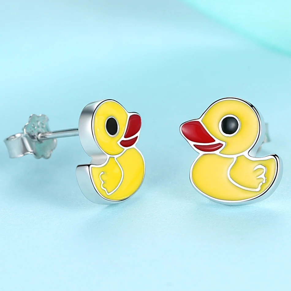 Женские и детские серьги пусеты FOREWE из стерлингового серебра 925 пробы с милым