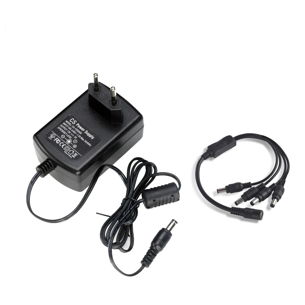 Tonton DC 12 V 2A CCTV Блок питания для камеры и от 1 до 4 сплиттер кабель адаптер