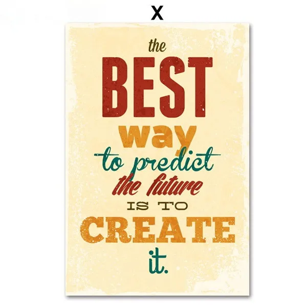 Небесно-голубой Gohipang Motivational Typography Life Quotes A4 Vintage Retro Art Prints Poster Hippie Wall Pictures Canvas Painting Home Decor - Цвет: Небесно-голубой