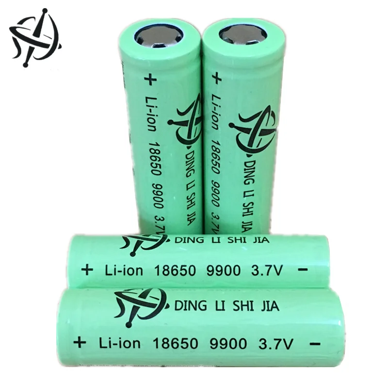 DING Ли Ши Цзя PT 4 шт 18650 Батарея 9900 mah Перезаряжаемые Высокая емкость 3 7 V литий