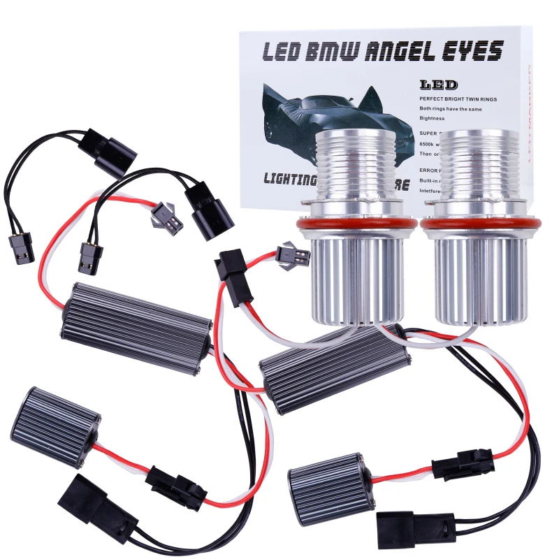 2 шт Автомобильный светодиодный Ангельские глазки светильник фары для BMW E87 E39 M5 E60