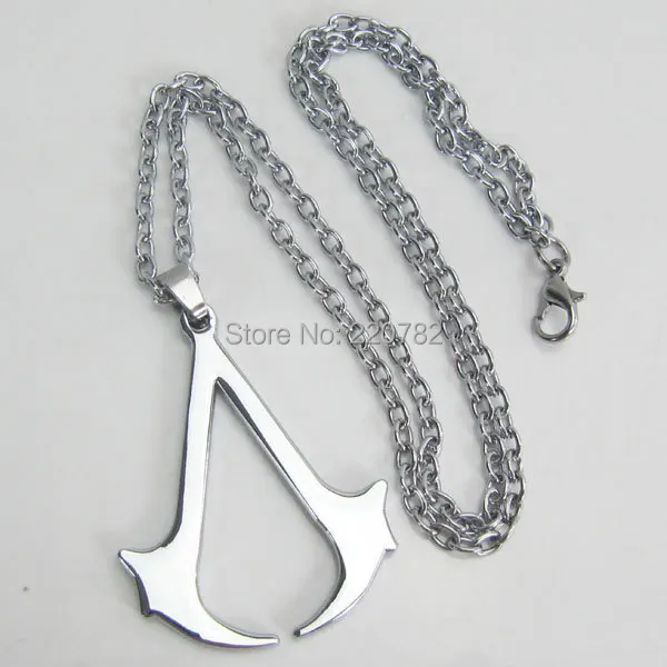 Stainless steel necklace Assassins Creed Ezio Silver Chain Pendants &amp Necklaces for men fashion jewelry | Украшения и