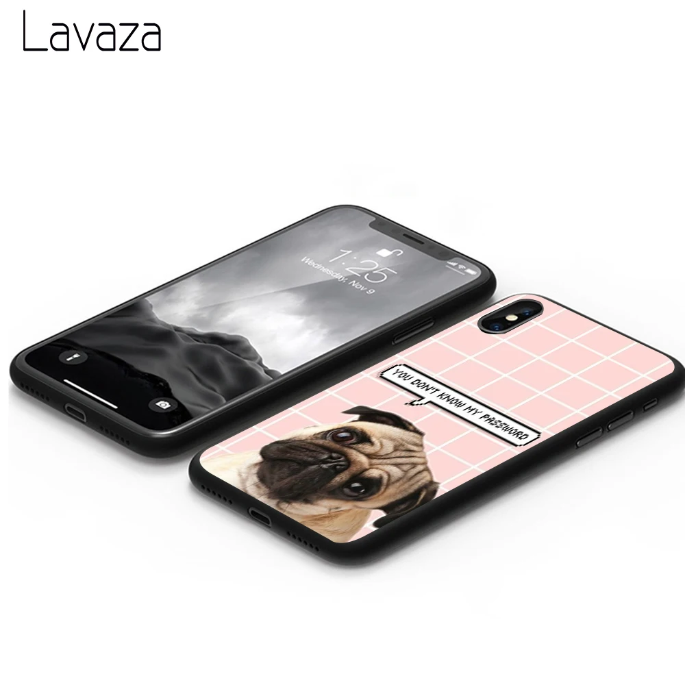 Мягкий чехол из ТПУ Lavaza Animal Cute Pug Dog для Apple iPhone 6 6S 7 8 Plus 5 5S SE X XS MAX XR силиконовые