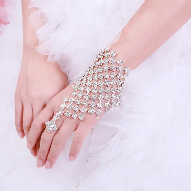 Распродажа изысканный браслет с кристаллами для невесты Женская цепочка рук