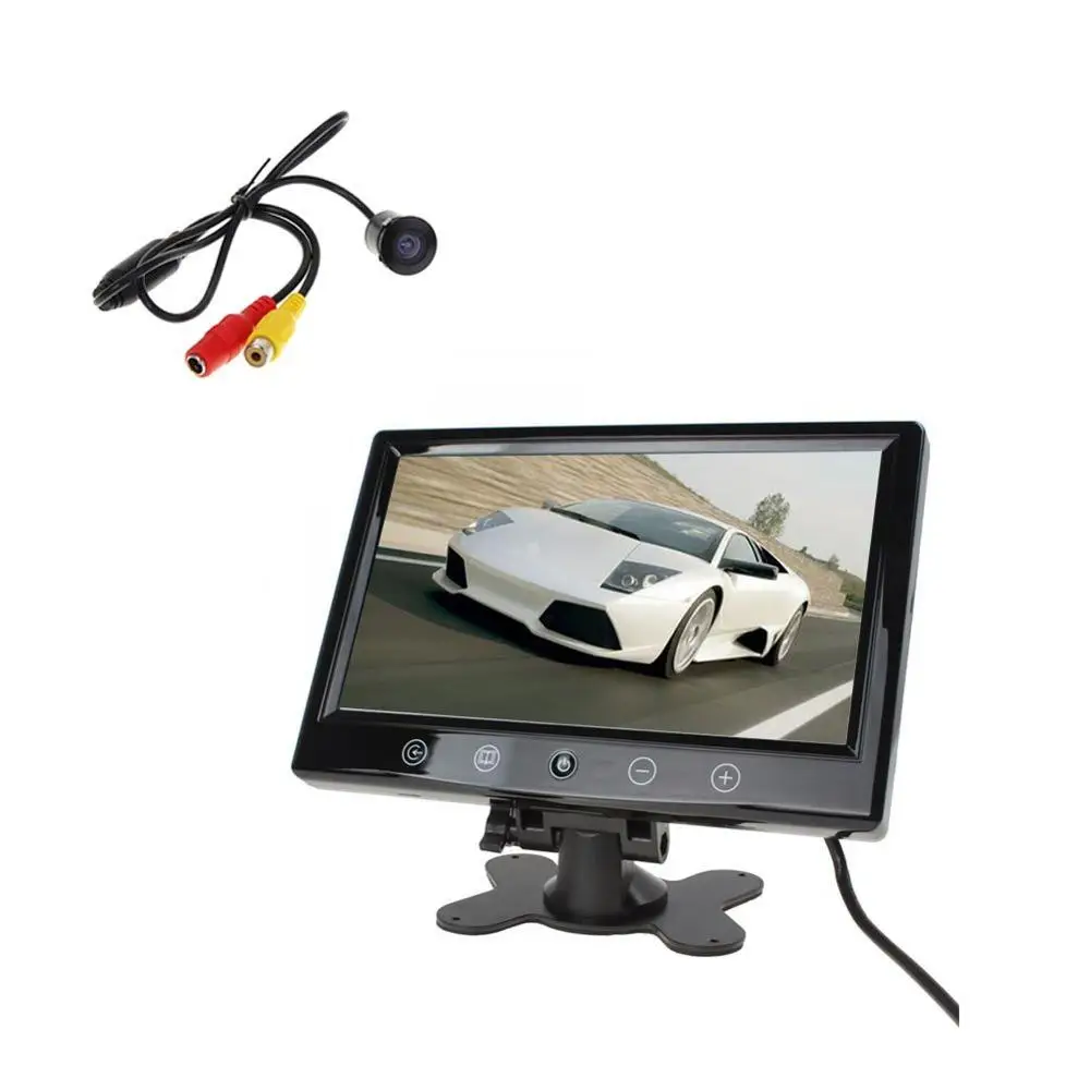Бесплатная Автомобильная камера 9 дюймов TFT lcd монитор парковки заднего вида Авто