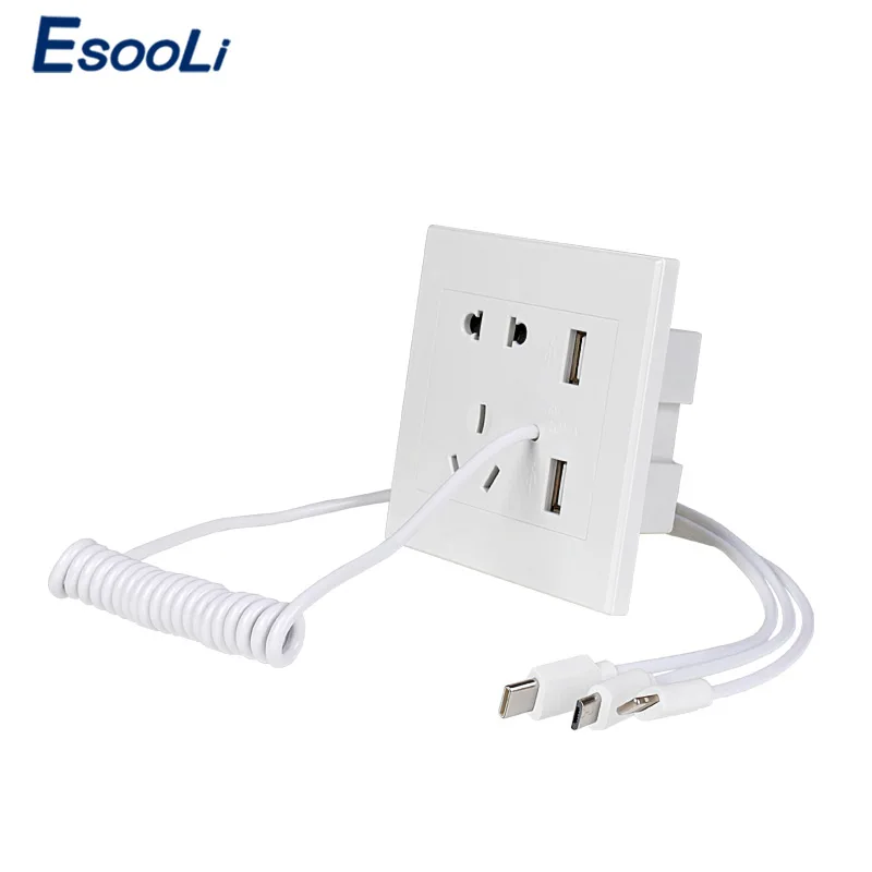 Универсальное настенное зарядное устройство Esooli с 2 USB портами 1 А|Электрические