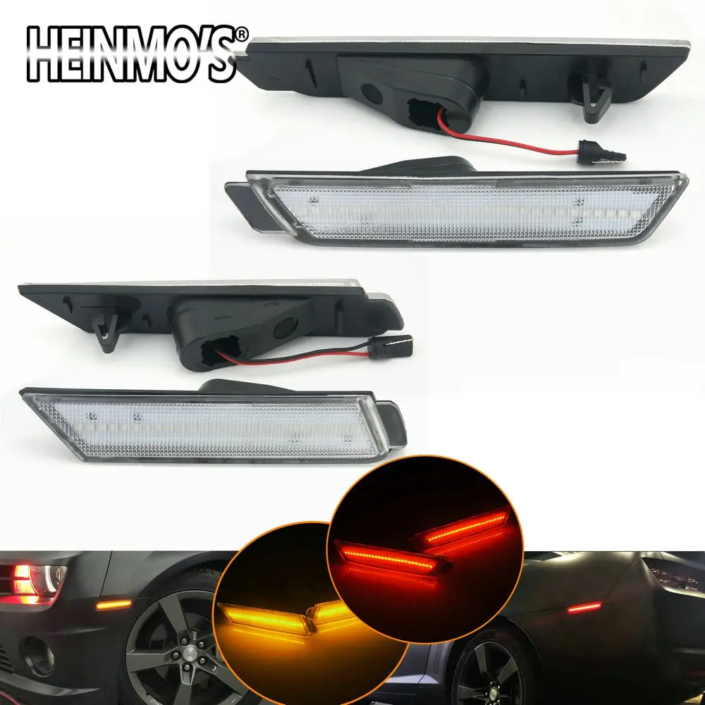 FrontRear White Lens Для Chevrolet Chevy Camaro 2010 2011 2012- Для Camaro Светодиодный Боковой DRL противотуманный задний светильник Chevy Camaro аксессуары для Chevrolet - Испускаемый цвет: FrontRear White Lens
