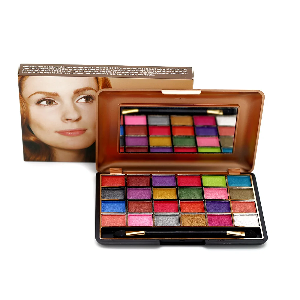 MISS ROSE макияж мерцающие тени для век Палитра 24 цвета Тени Палитра|shimmer eye shadow