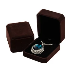 Brown Jewelry Box Свадебные обручальные кольца коробка для сережек ожерелье браслет Ювелирные изделия Чехол на День святого Валентина подарочная упаковка 10 цветов - Цвет: Brown Jewelry Box
