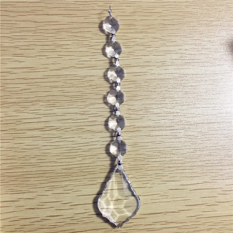 Большая Акция 80 комплектов прозрачная Хрустальная Подвеска 14 мм Восьмиугольные