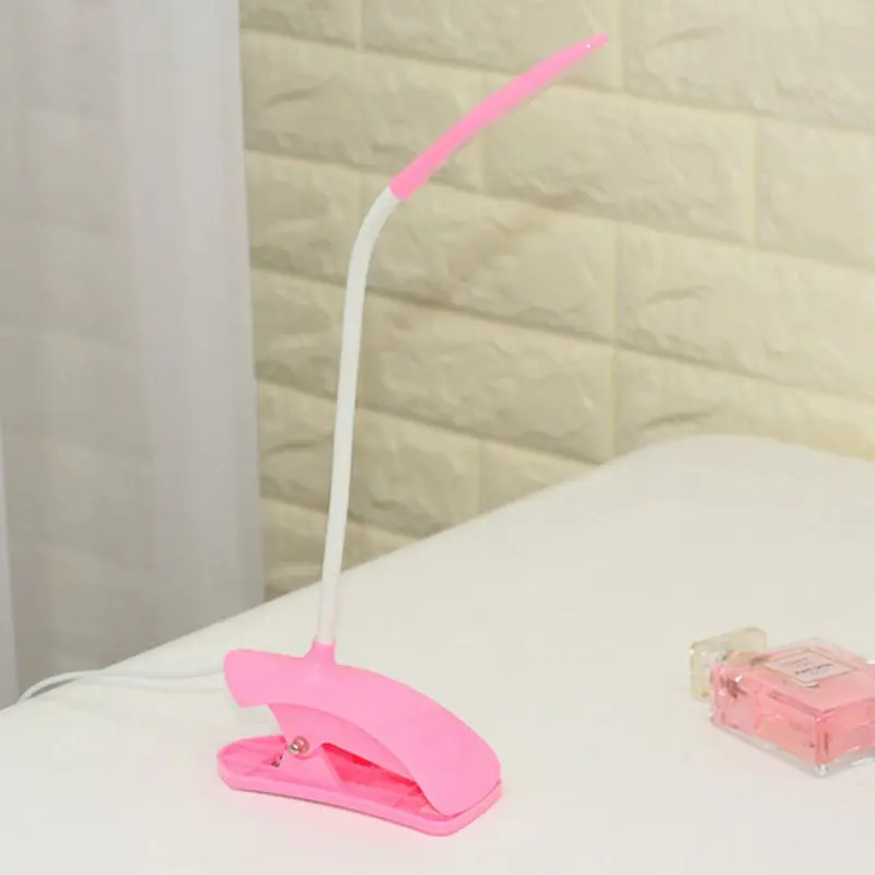 Pink Питаемые через USB порт гибкий складной Портативный светодиодный настольная лампа дети защита глаз студент исследование чтение светодиодный настольная лампа - Цвет корпуса: Pink
