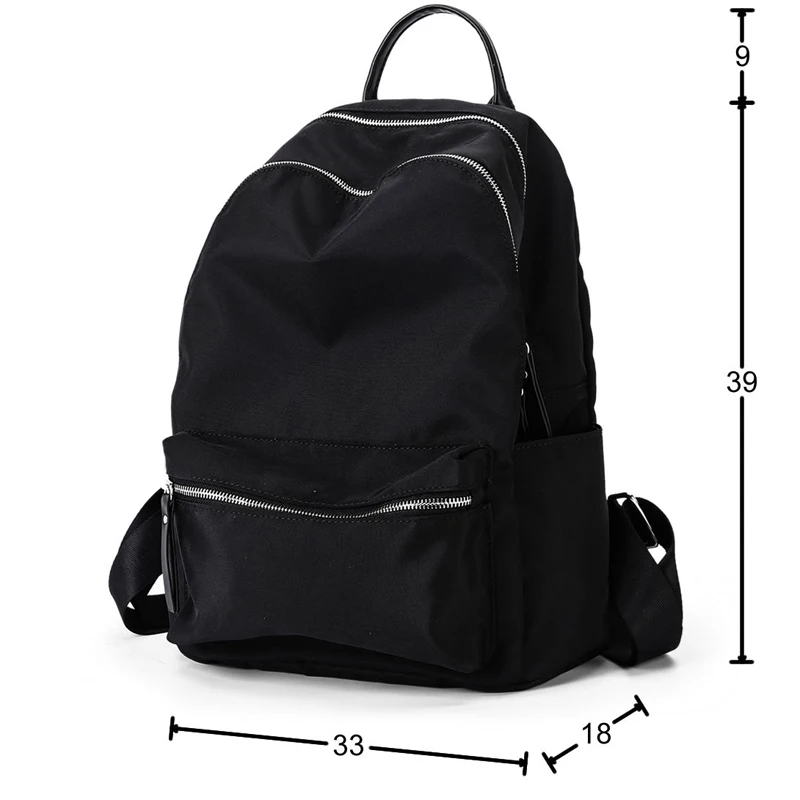 Begutest Designer Black Backpacks For Women Nylon Girls Vintage Female Casual Backpack School Bags BookBag | Багаж и сумки