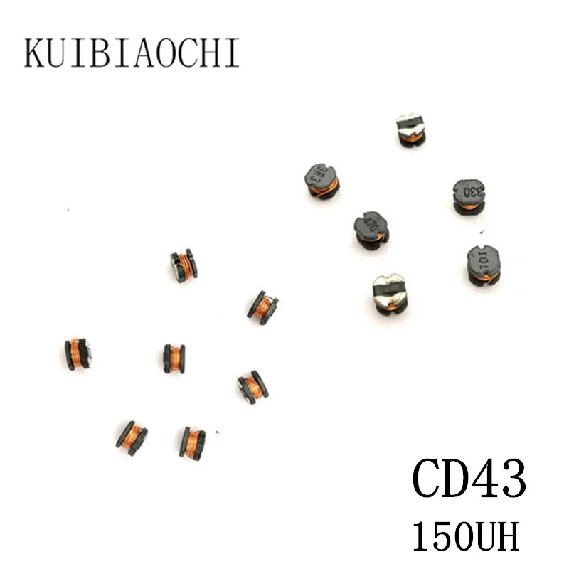 50 шт./лот SMD силовой индуктор CD43 150UH 151 4 5*4*3 2 мм неэкранированная обмотка индуктора
